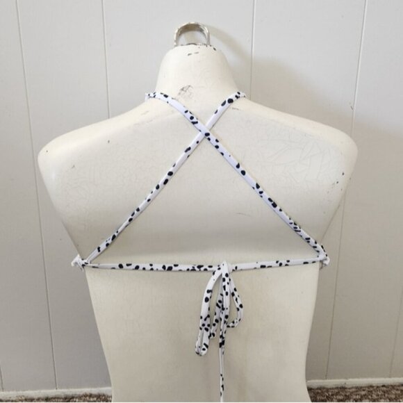 Zaful NEW White Polka Dot Cheeky Bikini Swim Suit Swimsuit Halter Bathin… - Picture 4 of 11